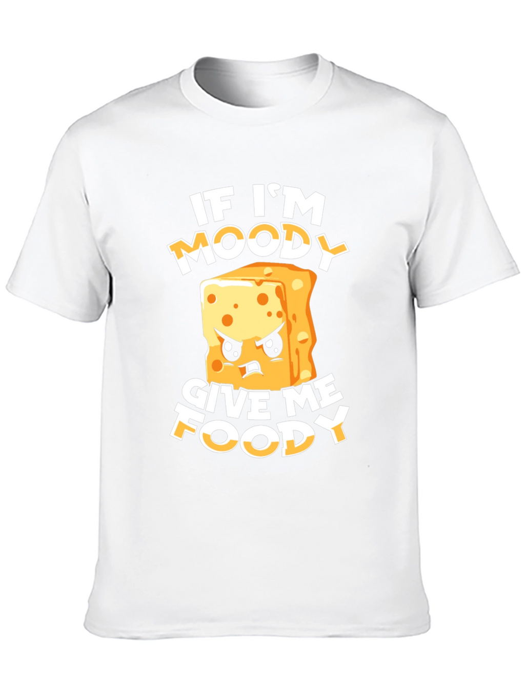 Moody Foodie T-Shirt - Funny Cheese Graphic Tee