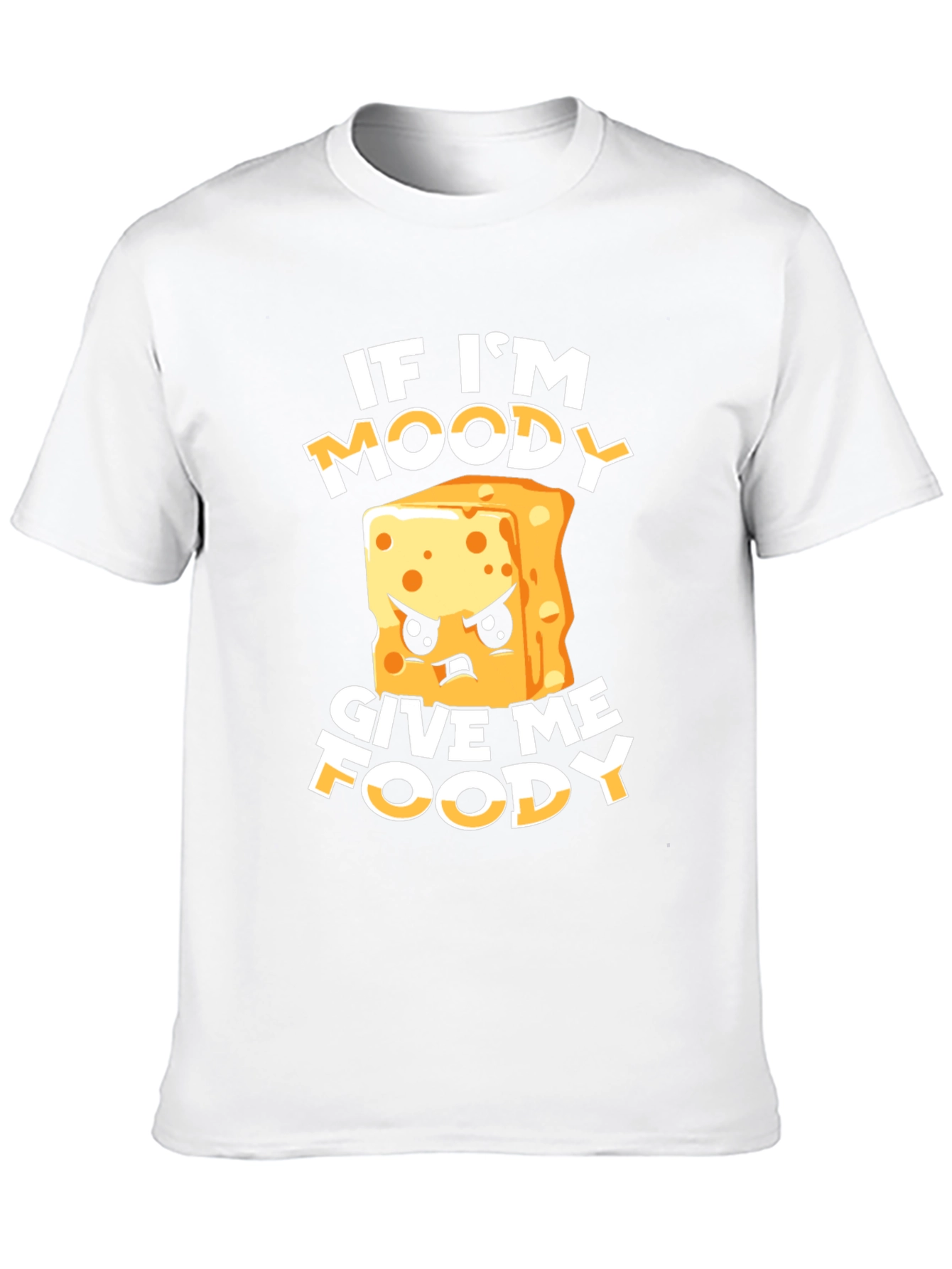 Moody Foodie T-Shirt - Funny Cheese Graphic Tee