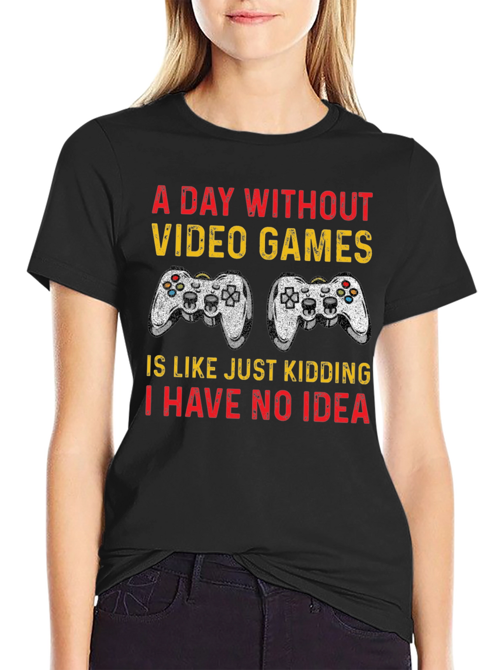 Funny Gamer T-Shirt - A Day Without Video Games