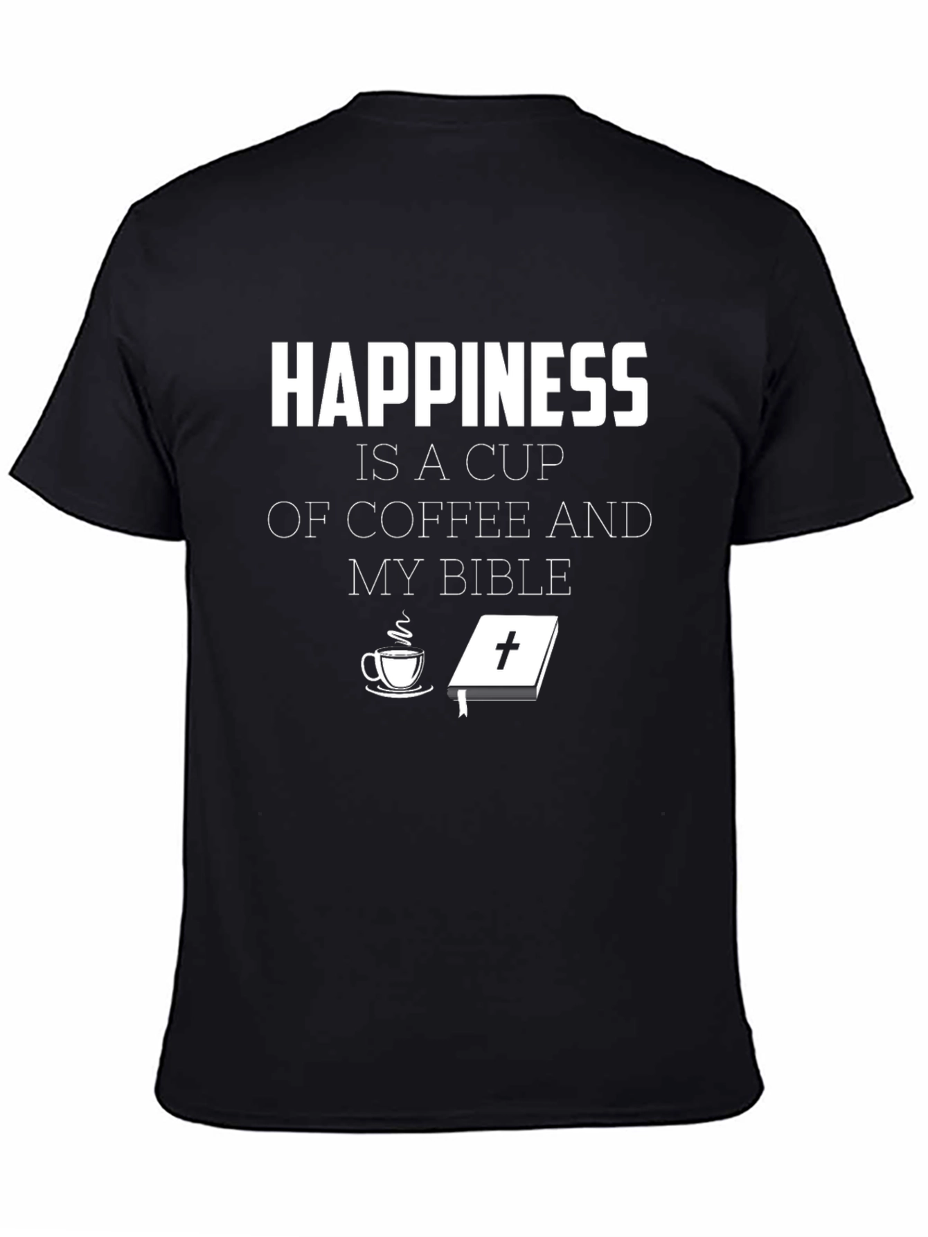 Happiness Coffee and Bible Graphic T-Shirt