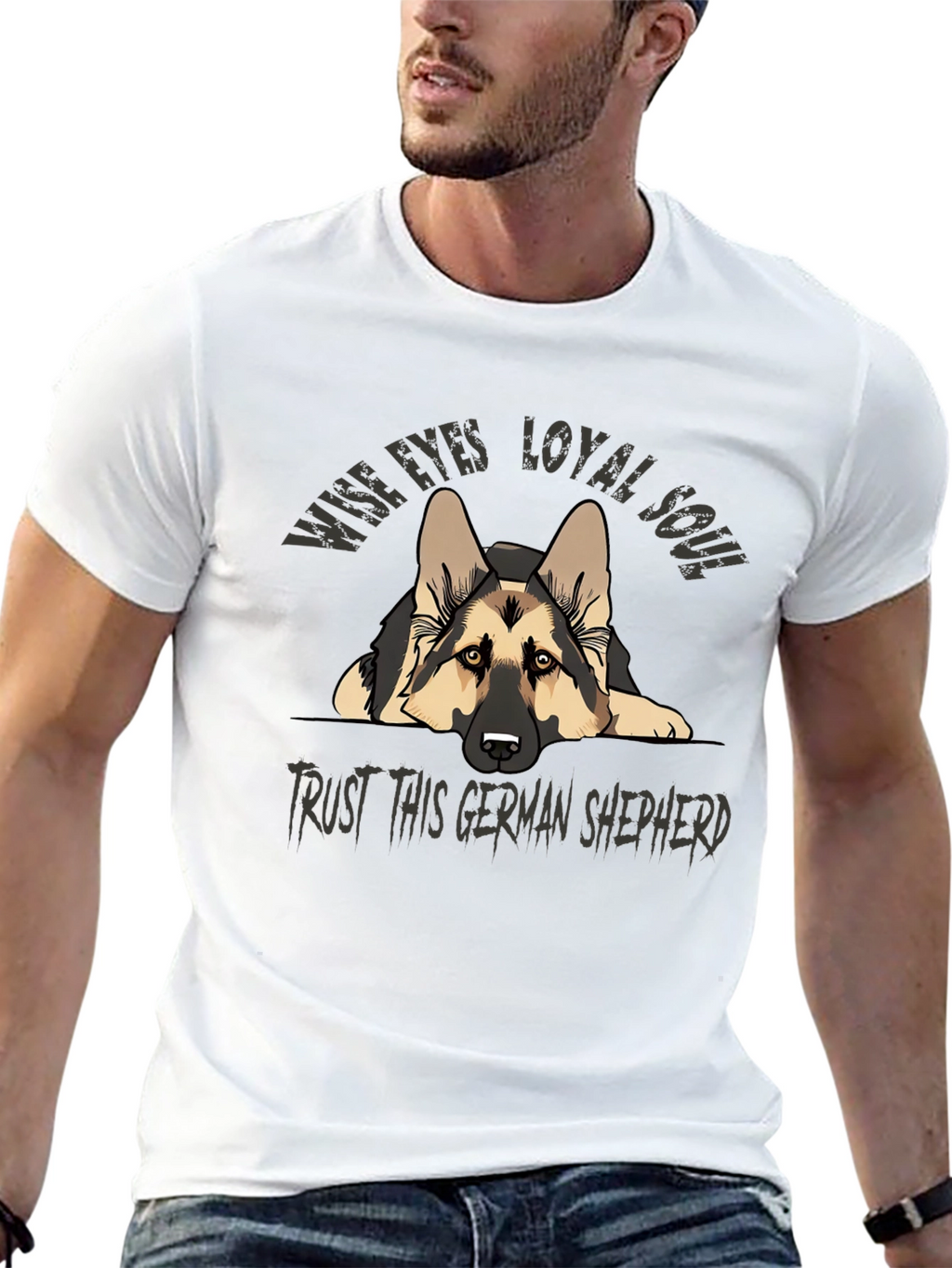 German Shepherd T-Shirt - Wise Eyes Loyal Soul