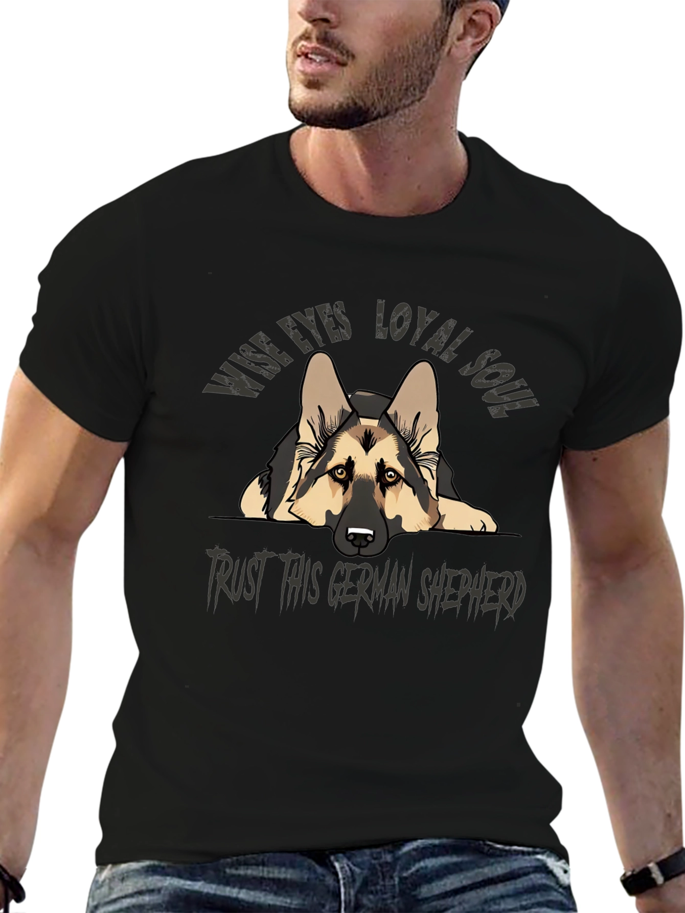 German Shepherd T-Shirt - Wise Eyes Loyal Soul