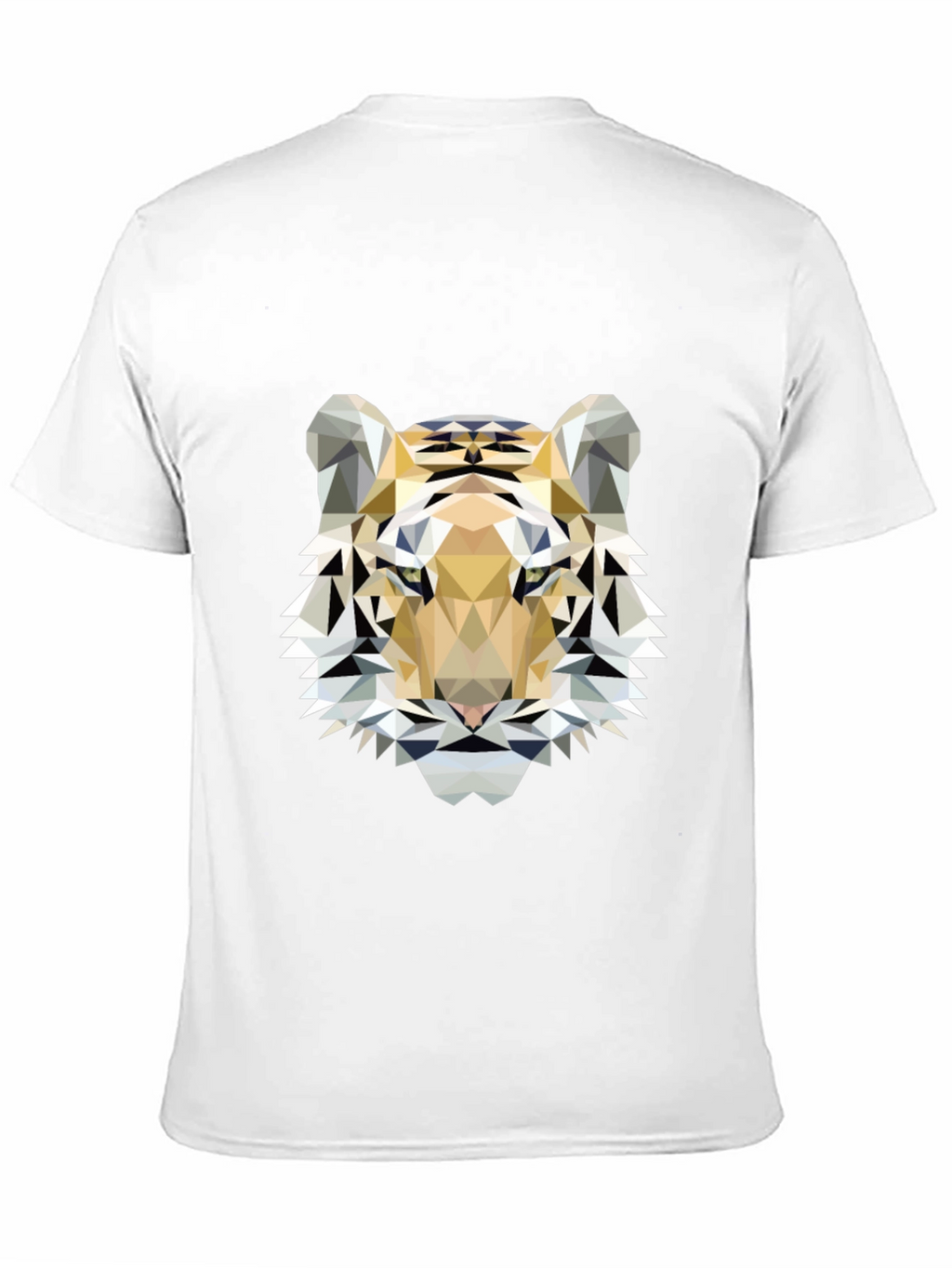 Geometric Tiger Print Black T-Shirt