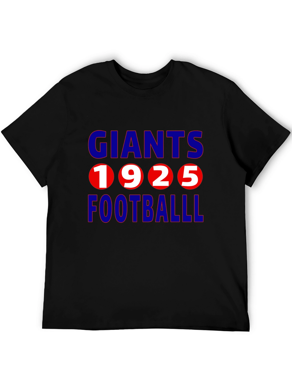Giants 1925 Football Black T-Shirt