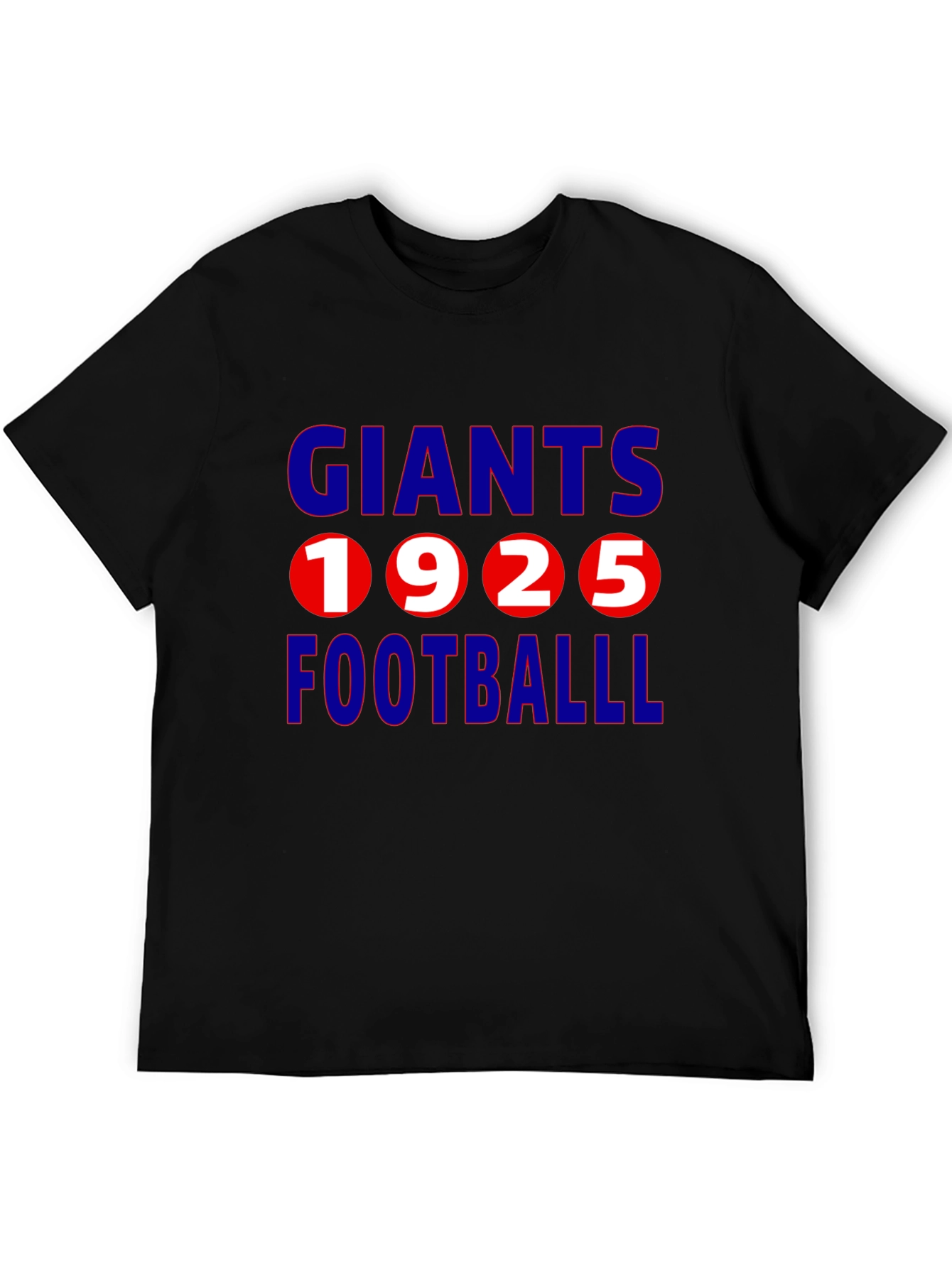 Giants 1925 Football Black T-Shirt