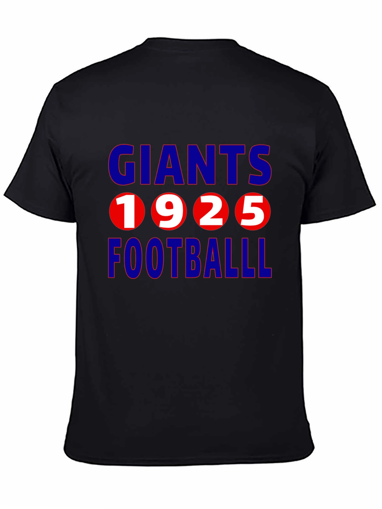 Giants 1925 Football Black T-Shirt