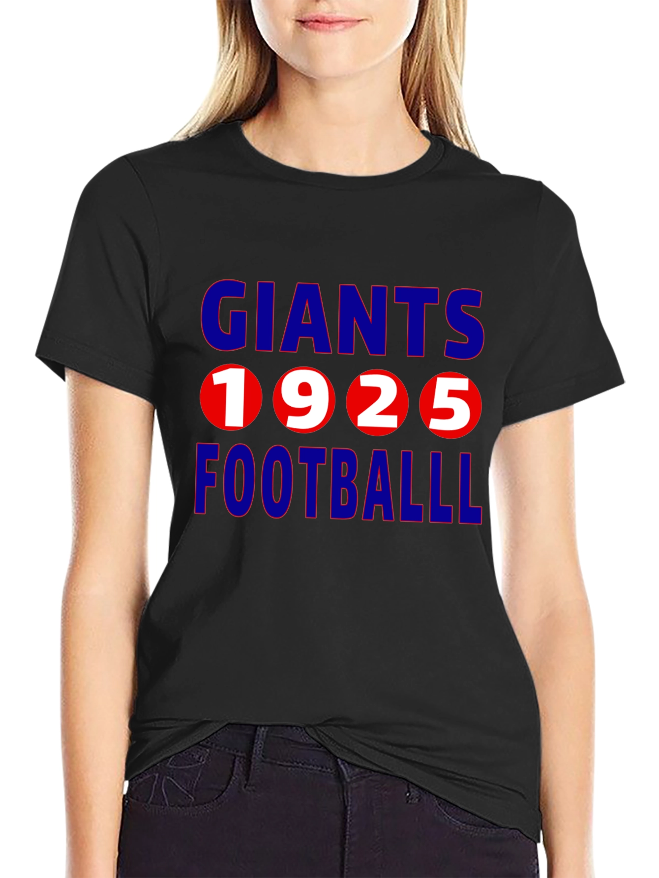 Giants 1925 Football Black T-Shirt