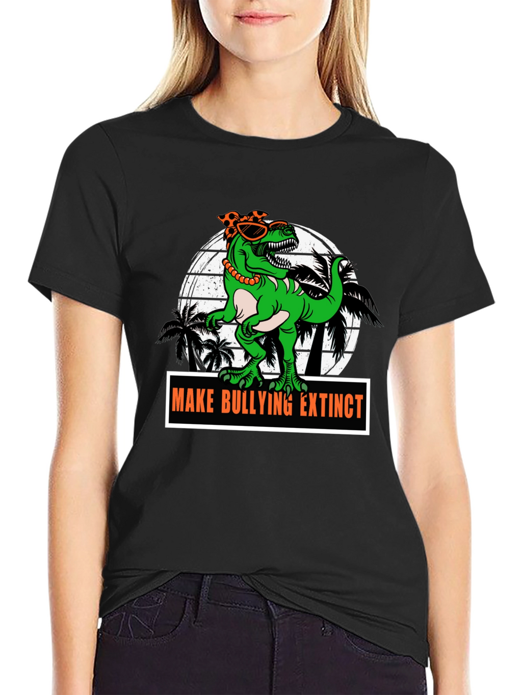 Dino Make Bullying Extinct Graphic T-Shirt