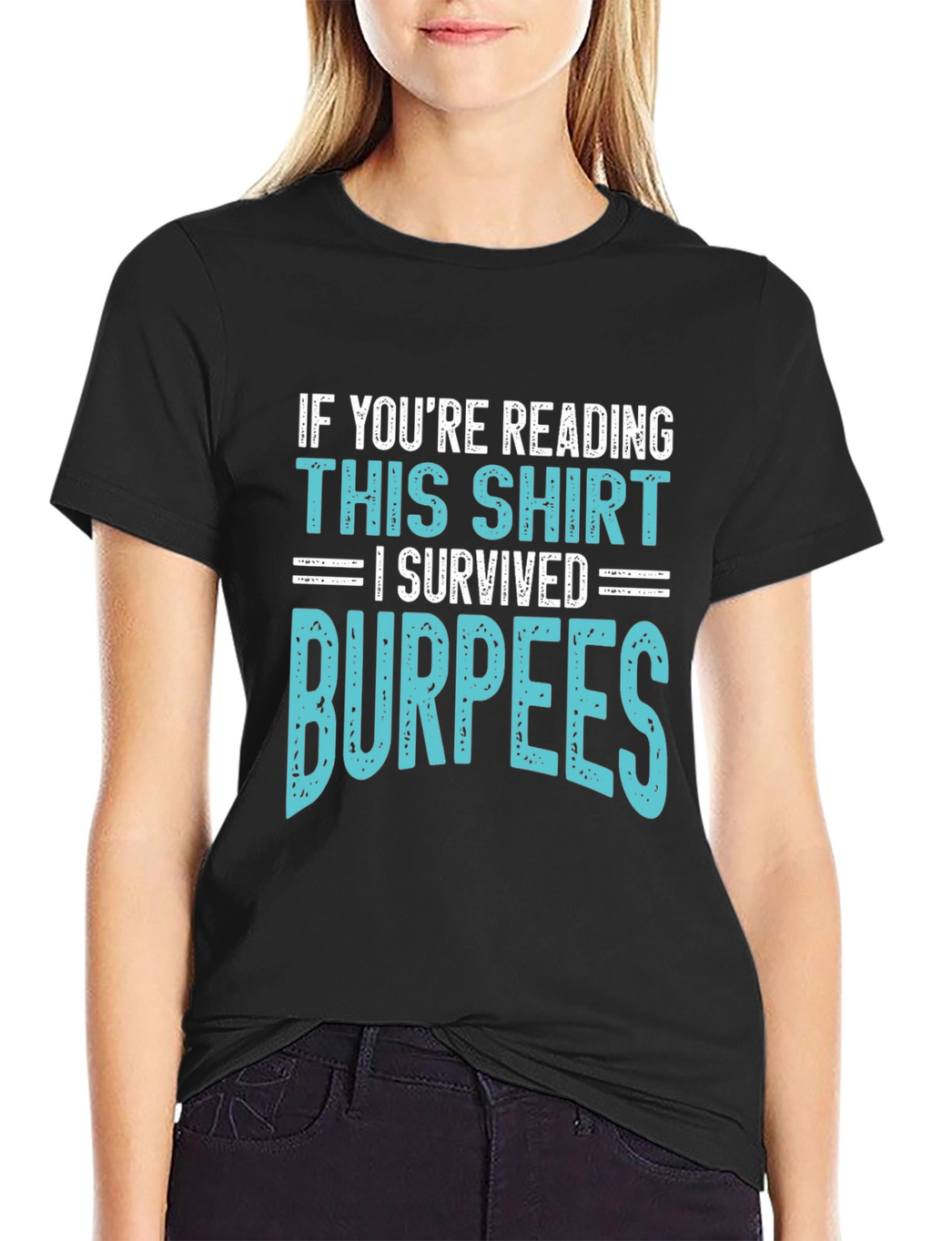 I Survived Burpees T-Shirt Funny Workout Gym Tee