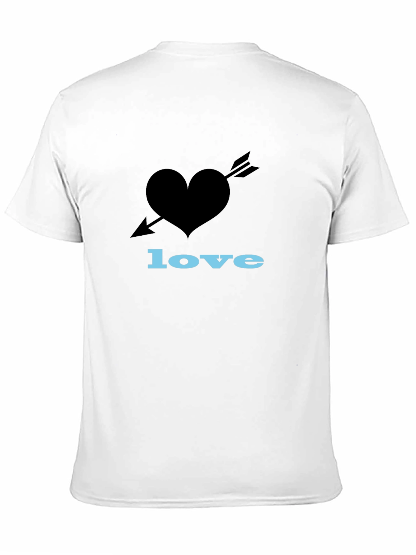 Heart Arrow Love Graphic Black T-Shirt
