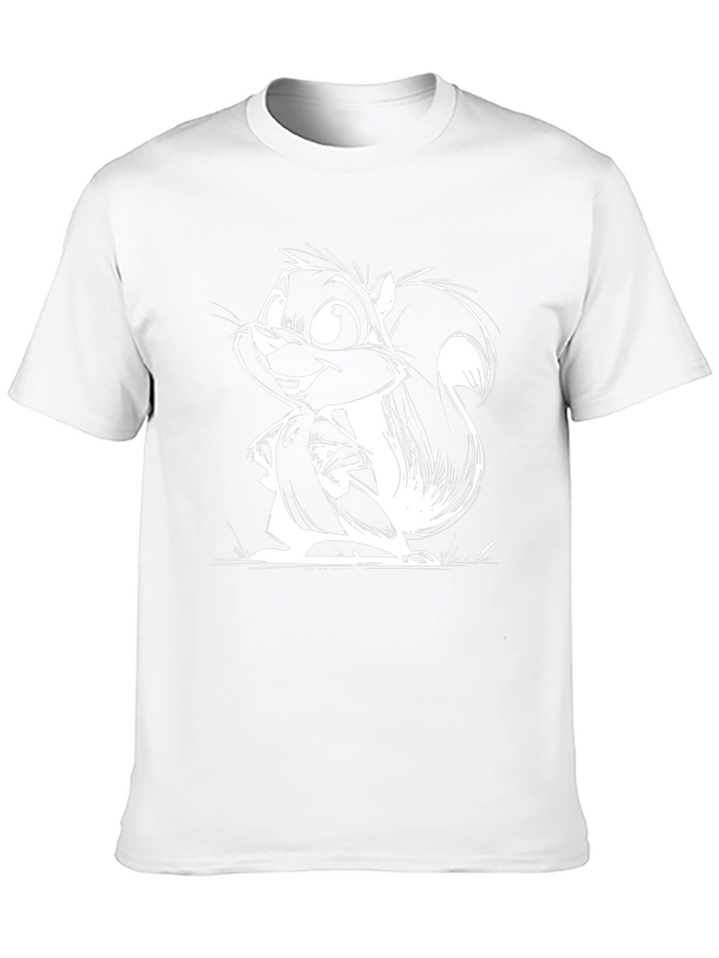 Squirrel Cartoon Graphic Black T-Shirt