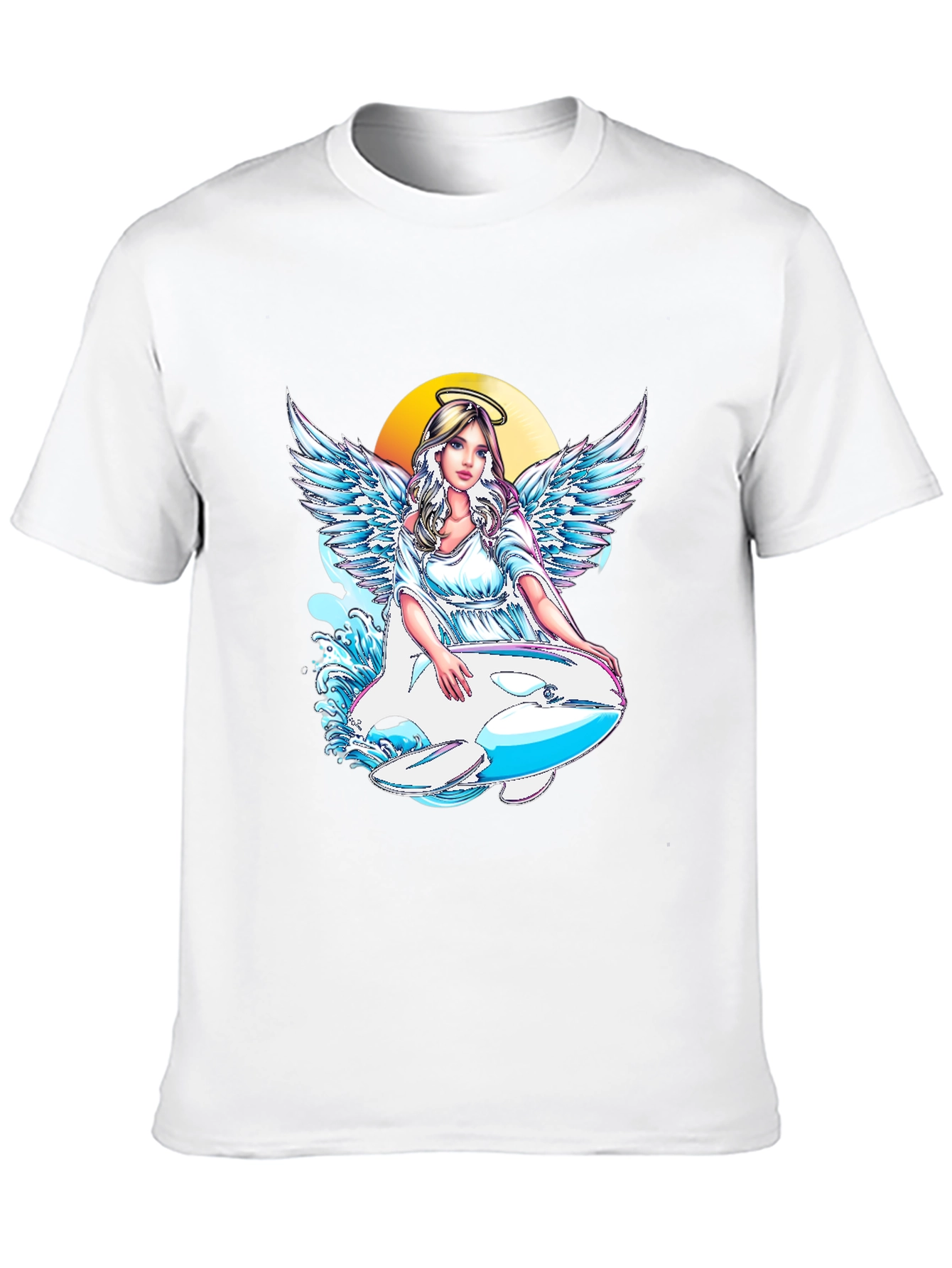 Angel Orca Black Graphic T-Shirt