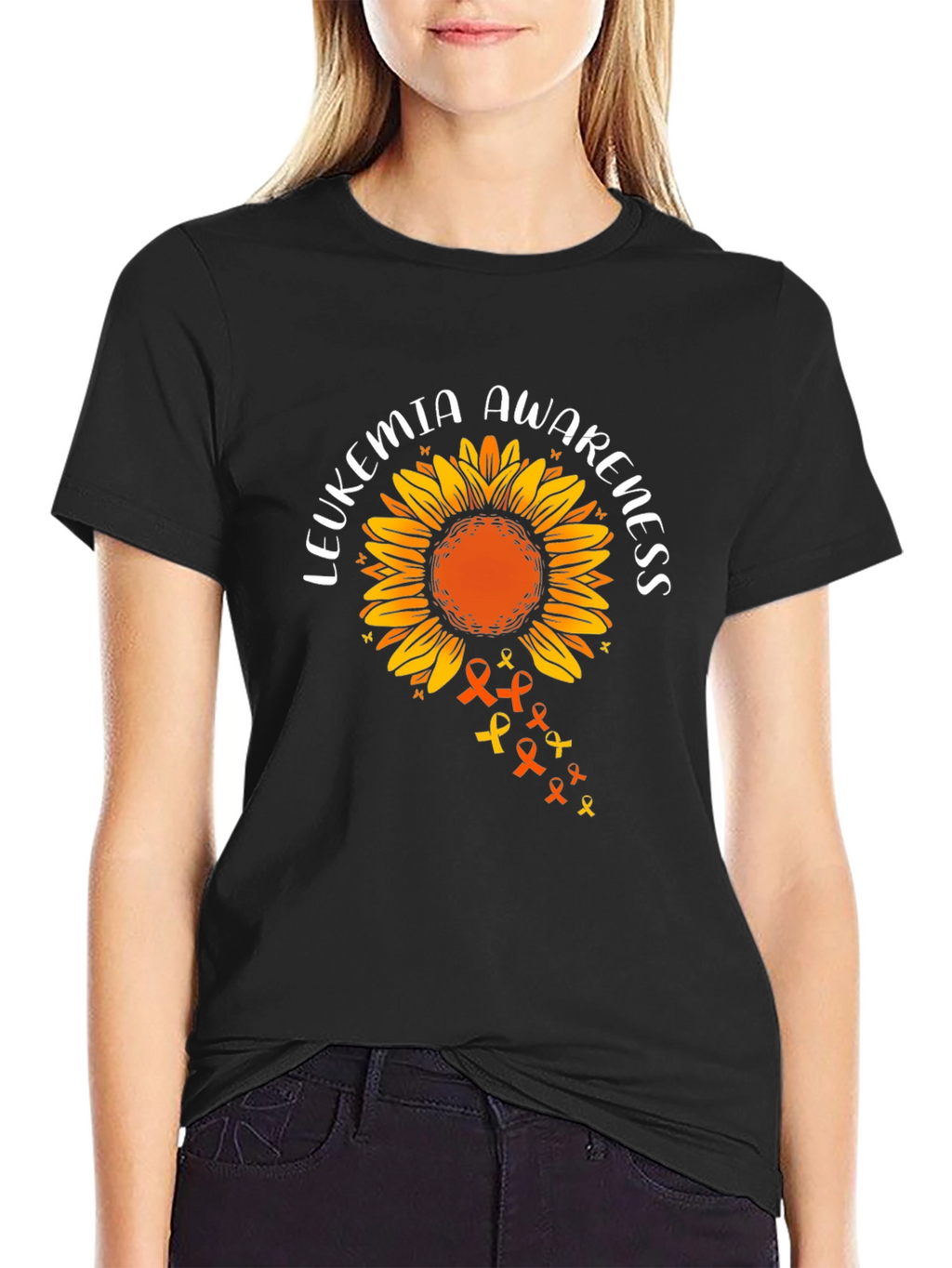 Leukemia Awareness Sunflower Graphic Tee