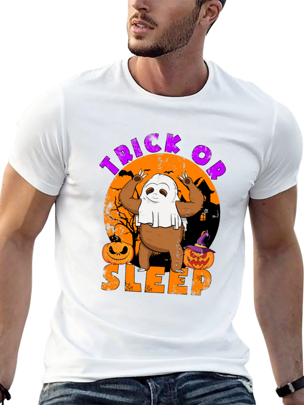 Trick or Sleep Halloween Sloth T-Shirt