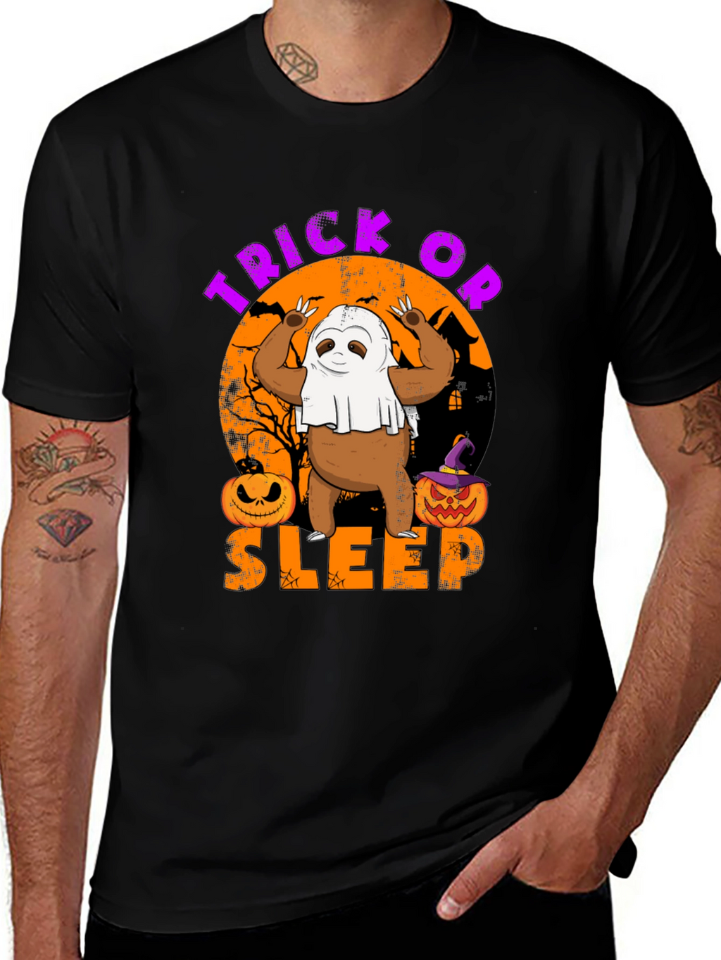 Trick or Sleep Halloween Sloth T-Shirt