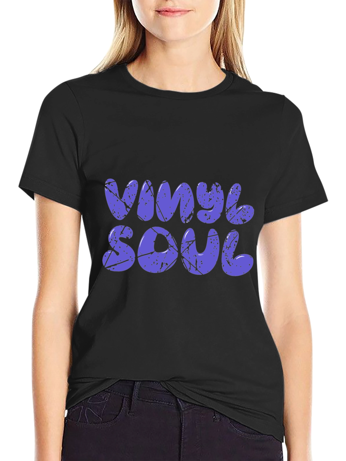 Vinyl Soul Graphic Black T-Shirt