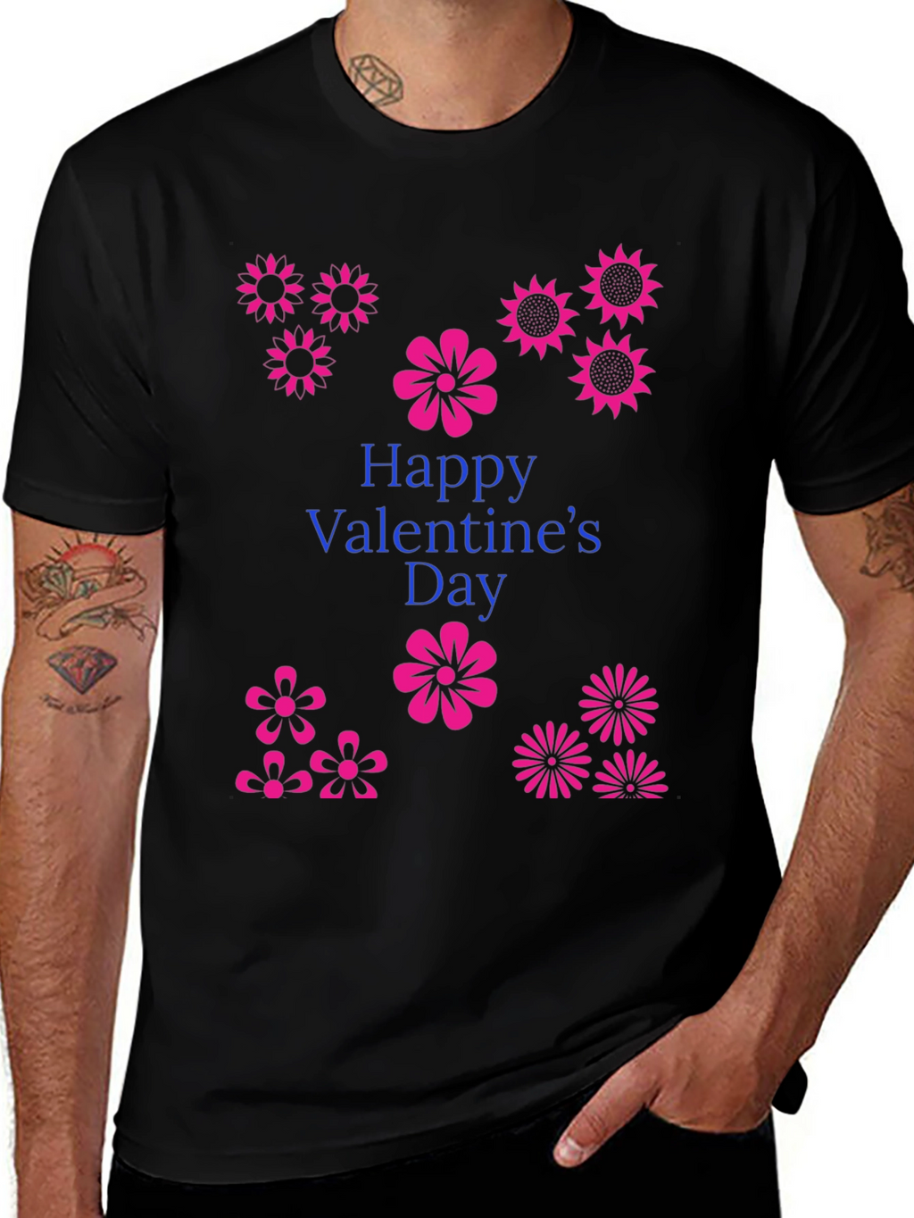 Floral Valentines Day T-Shirt - Trendy Graphic Tee
