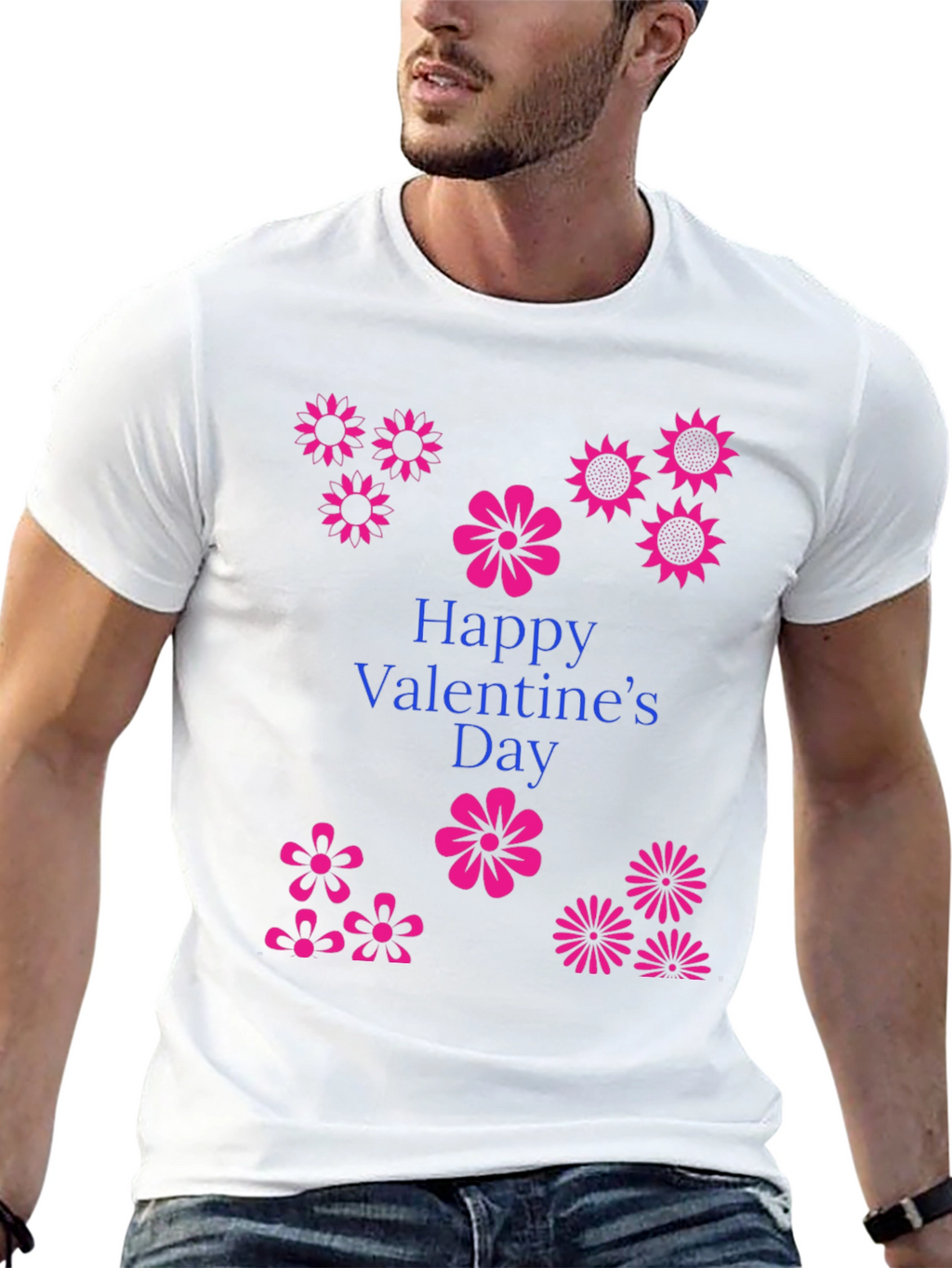 Floral Valentines Day T-Shirt - Trendy Graphic Tee
