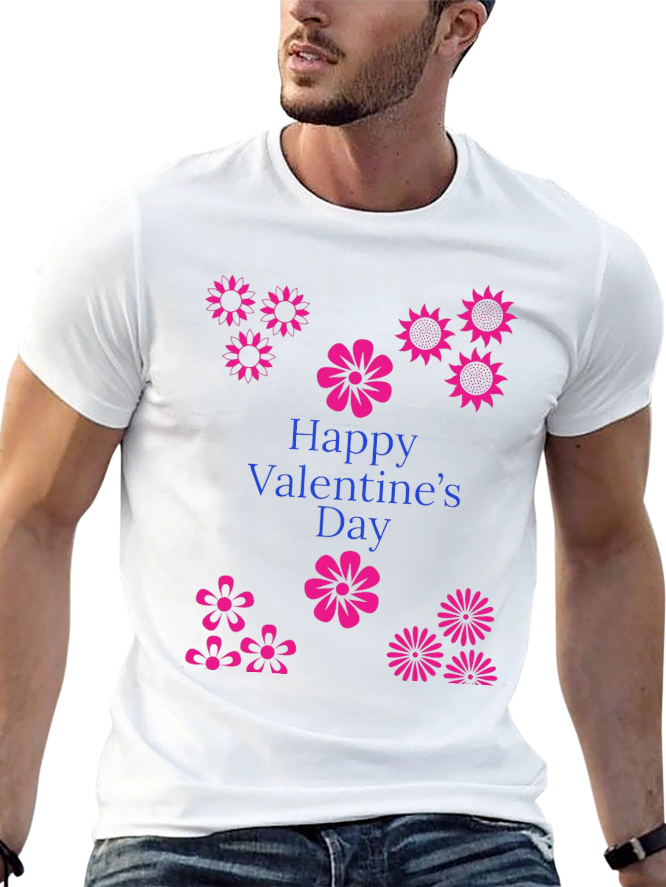 Floral Valentines Day T-Shirt - Trendy Graphic Tee