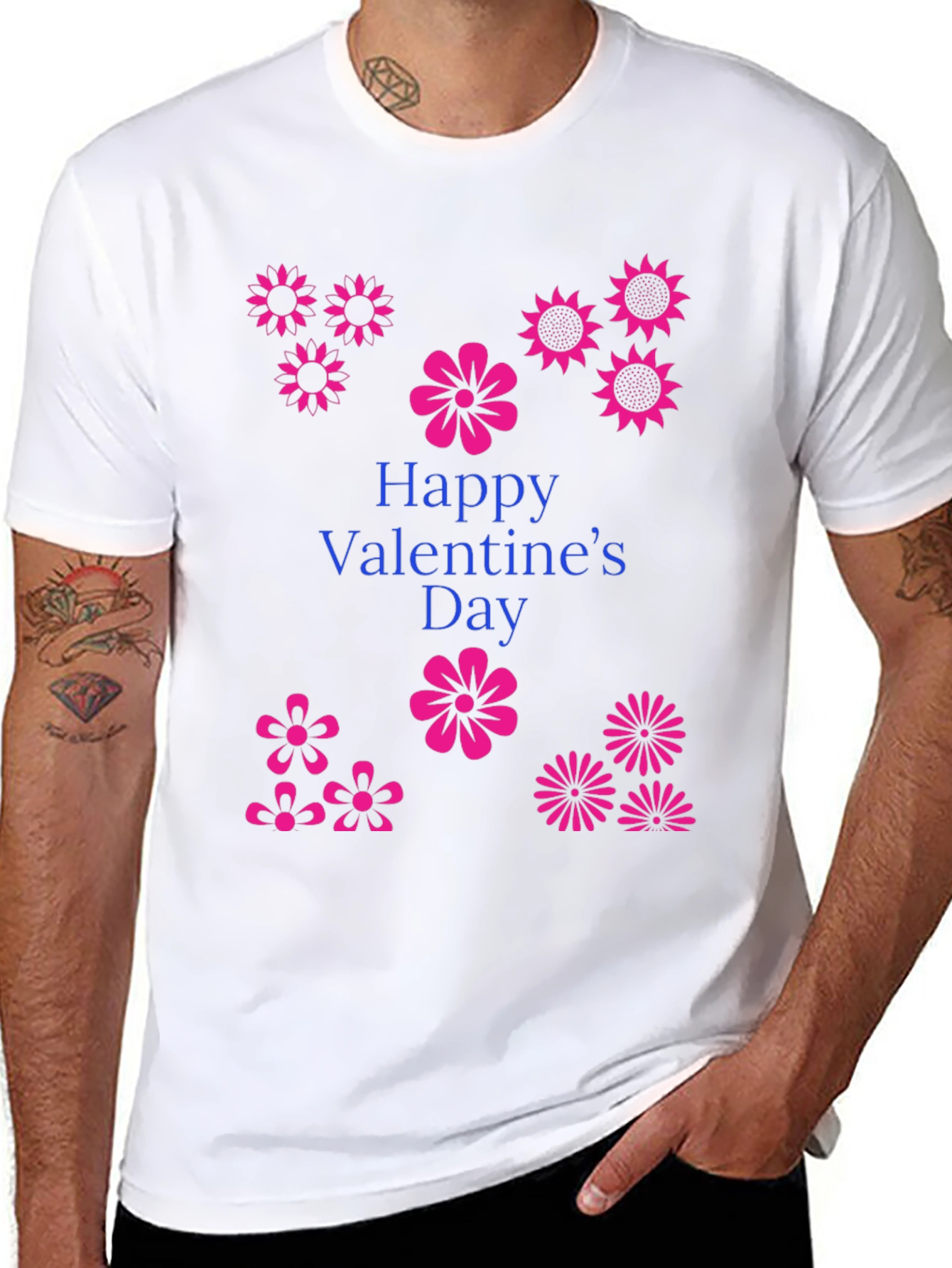 Floral Valentines Day T-Shirt - Trendy Graphic Tee