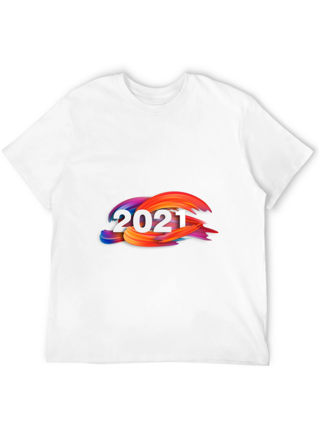 2021 Abstract Graphic Print Black Tee