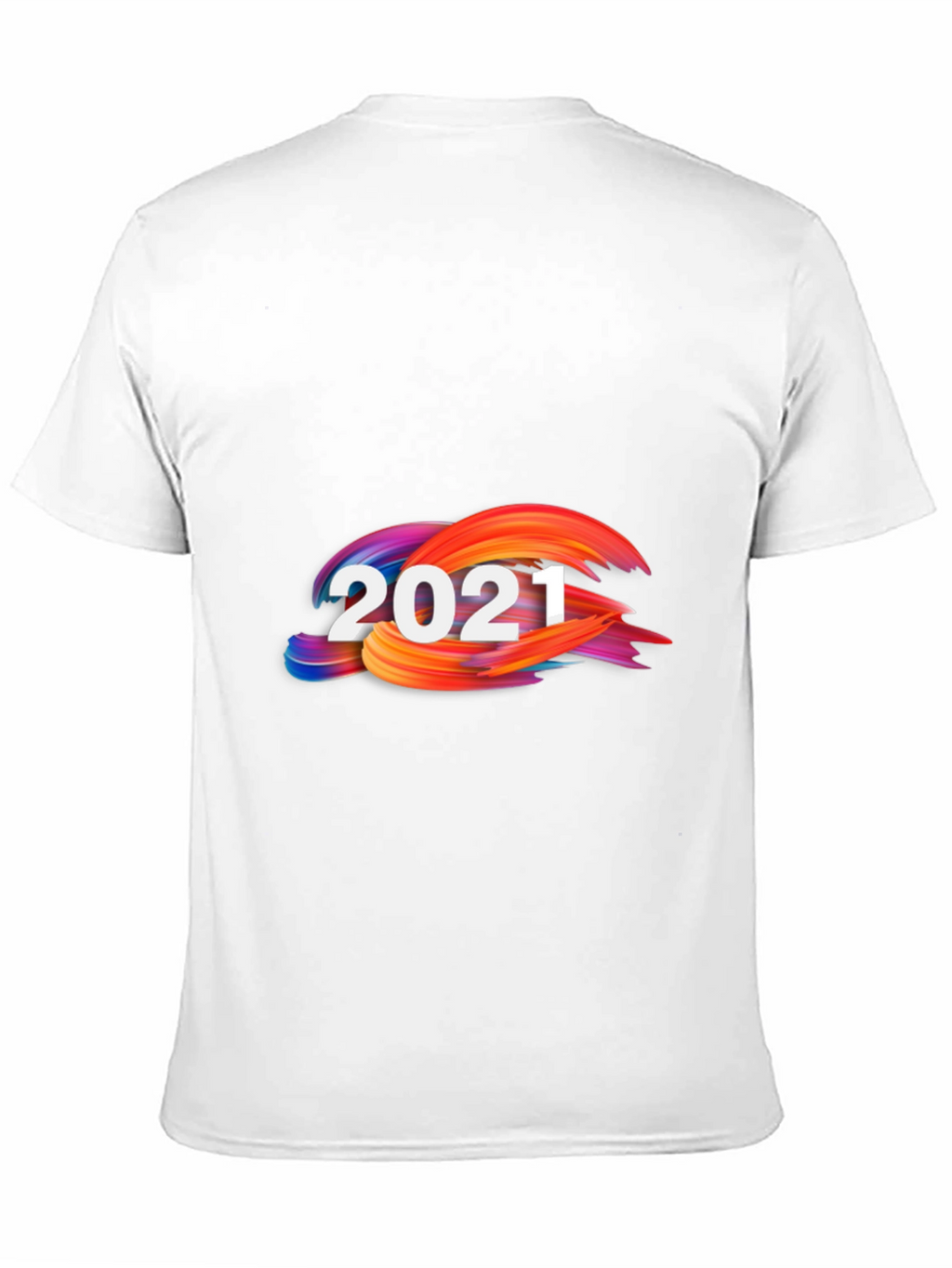 2021 Abstract Graphic Print Black Tee