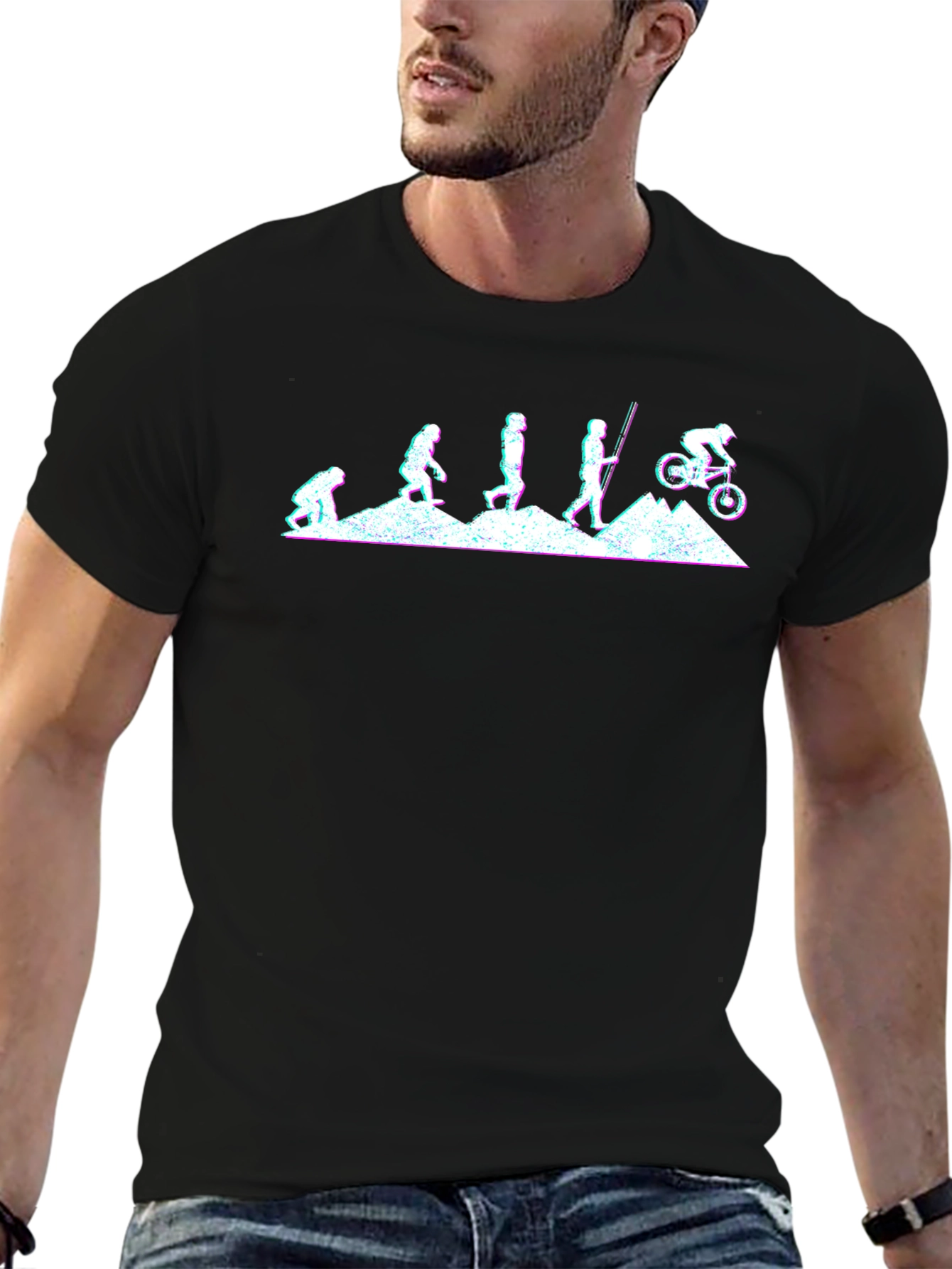 Evolution of Mountain Biking Graphic T-Shirt