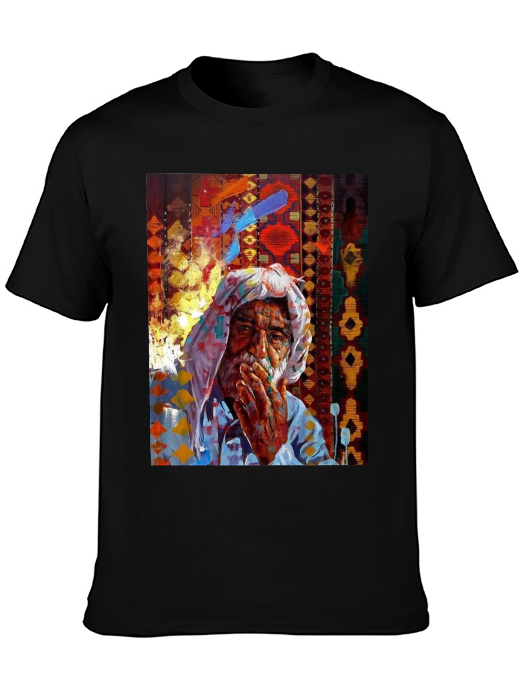Artistic Old Man Graphic T-Shirt