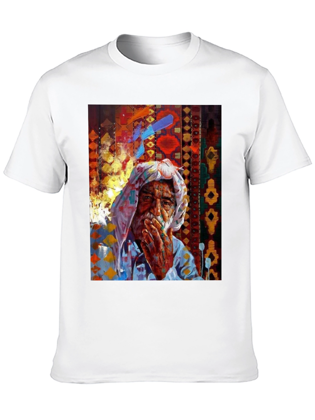Artistic Old Man Graphic T-Shirt