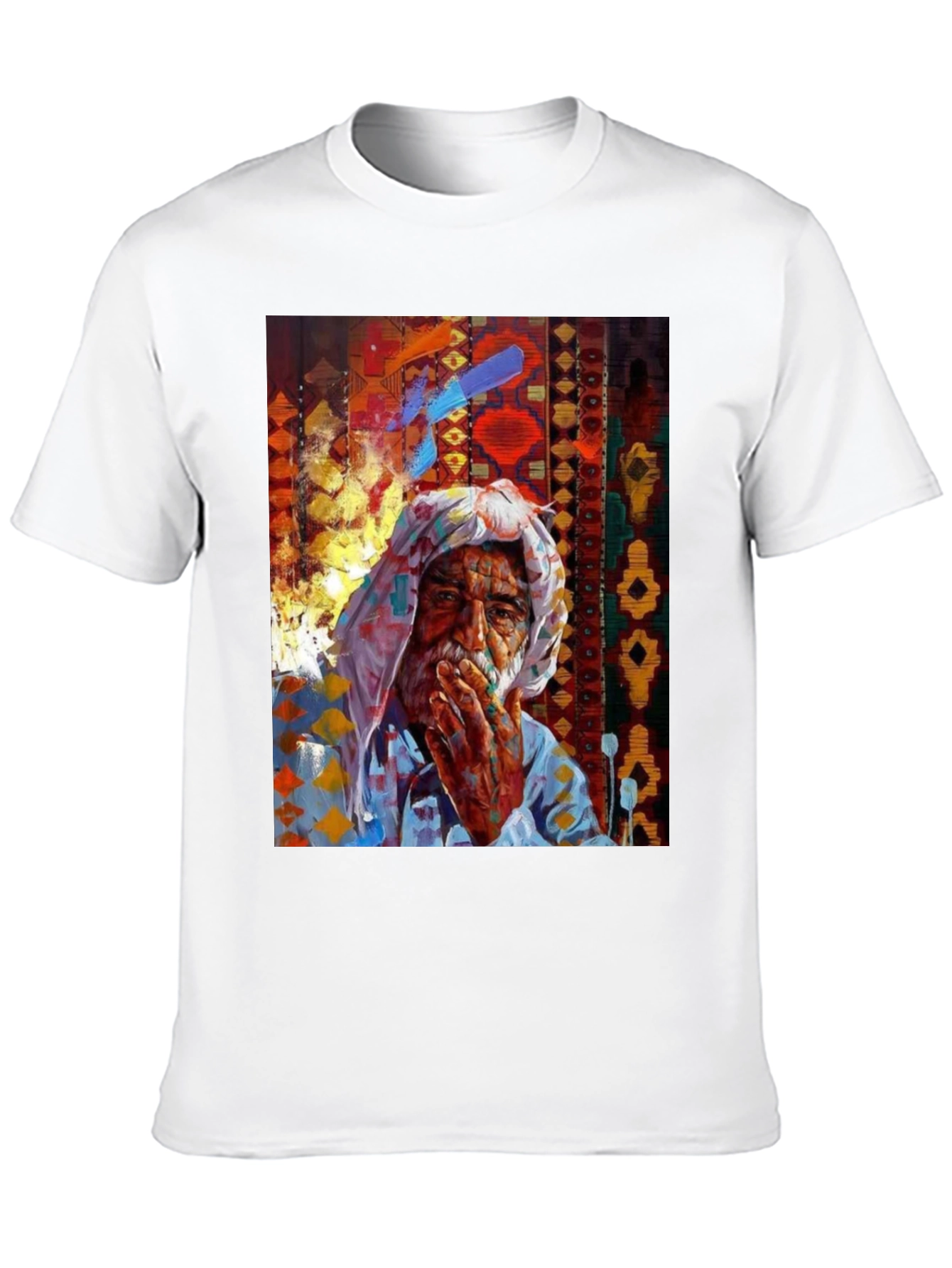 Artistic Old Man Graphic T-Shirt