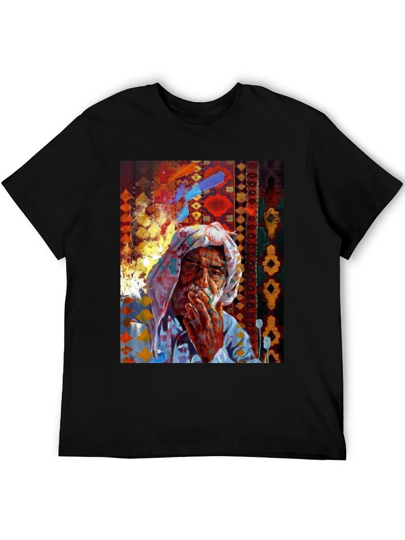 Artistic Old Man Graphic T-Shirt