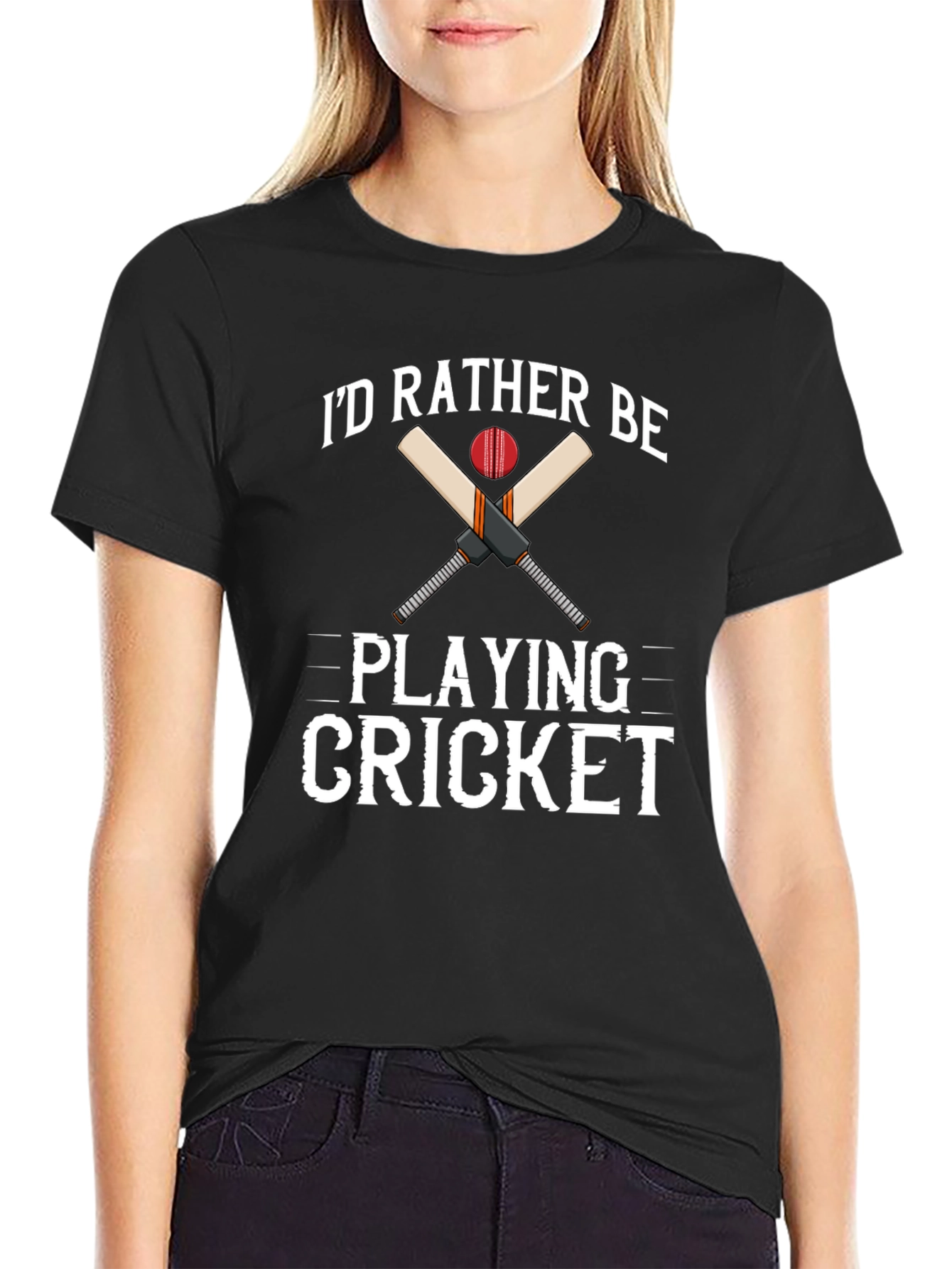 Cricket Player Graphic T-Shirt