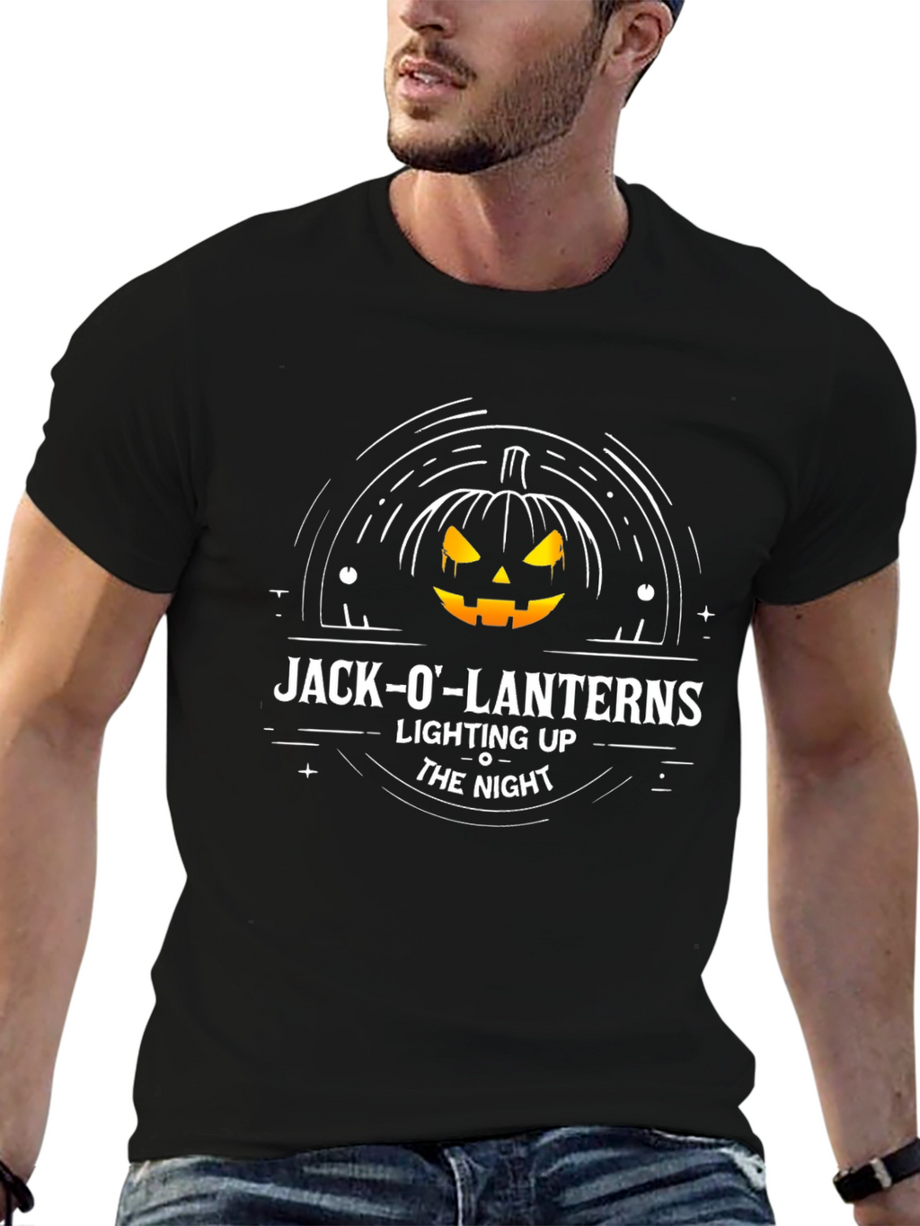 Jack-O-Lanterns Lighting Up The Night T-Shirt