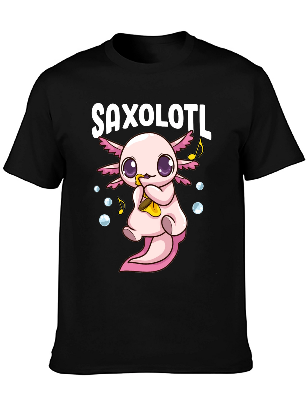 Saxolotl Funny Axolotl Saxophone T-Shirt