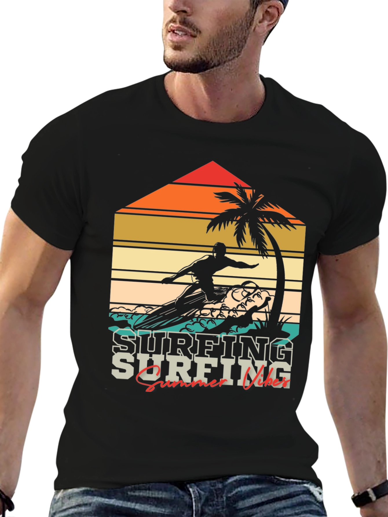 Retro Surfing Vibes T-Shirt