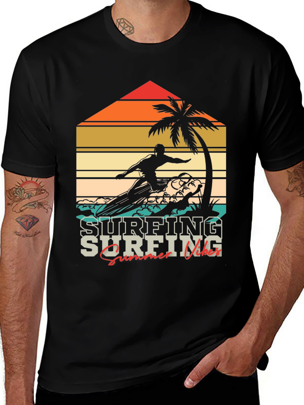 Retro Surfing Vibes T-Shirt