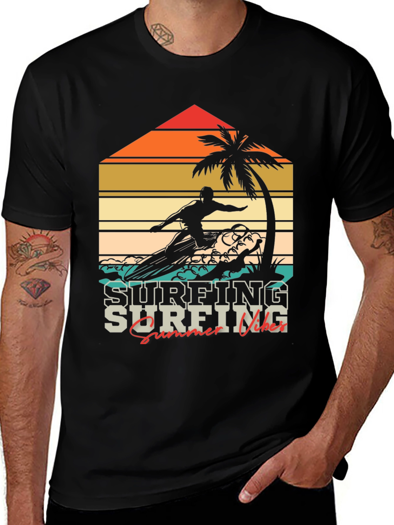 Retro Surfing Vibes T-Shirt