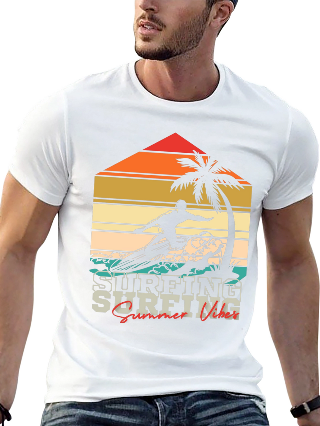 Retro Surfing Vibes T-Shirt