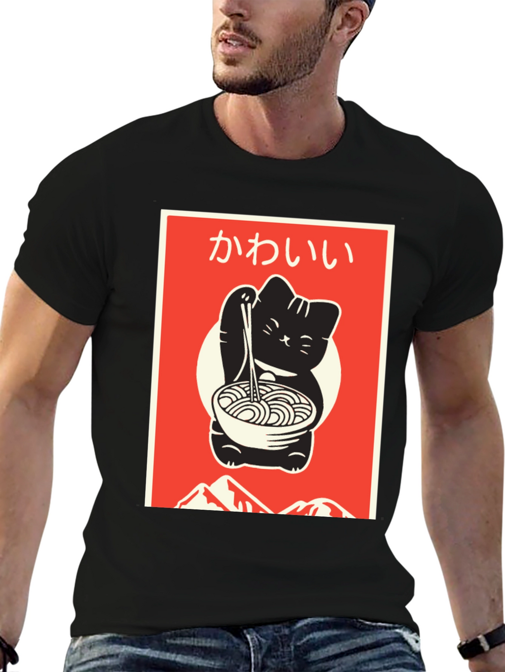 Kawaii Ramen Cat T-Shirt - Stylish Anime Inspired Design