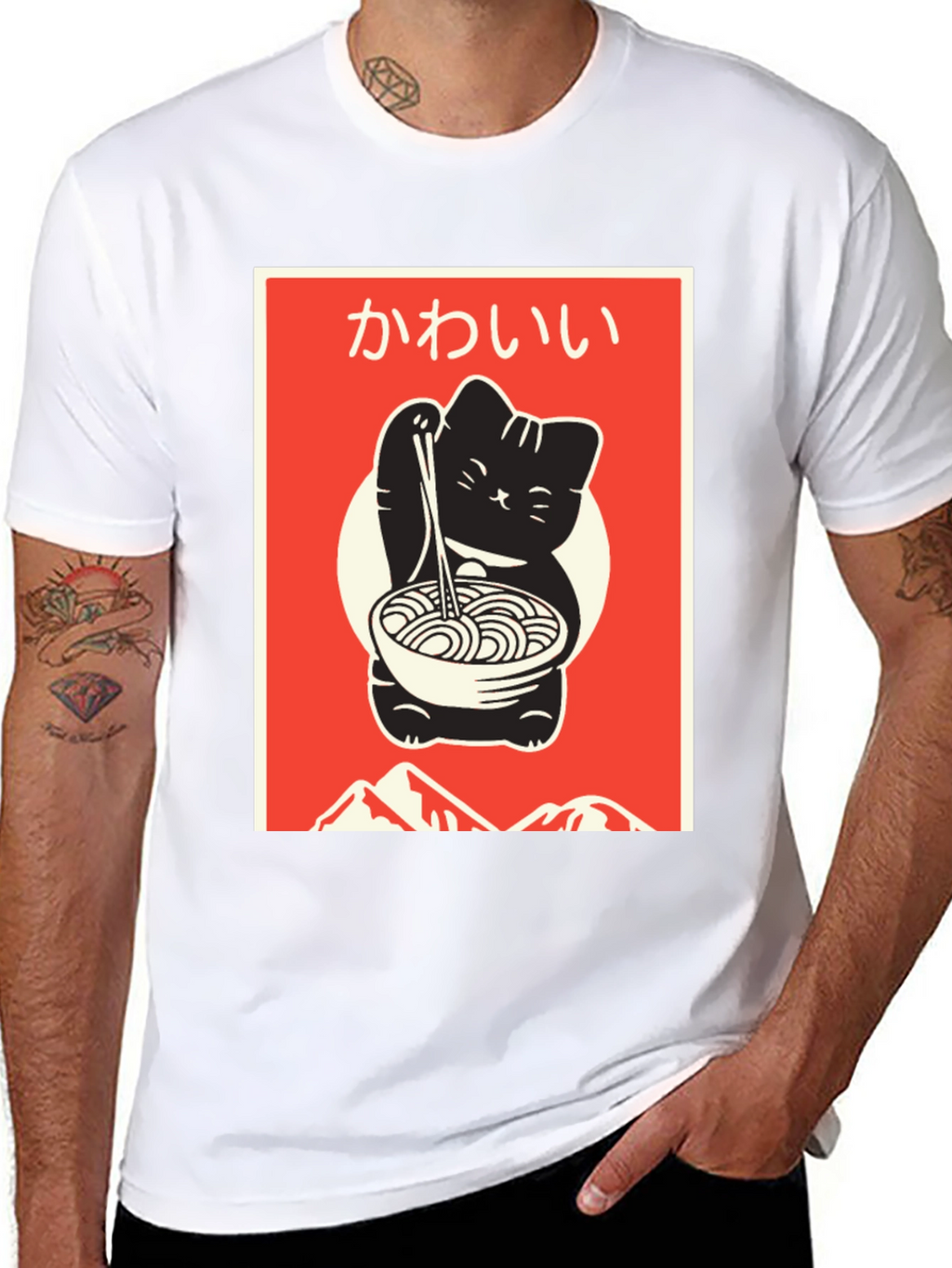 Kawaii Ramen Cat T-Shirt - Stylish Anime Inspired Design