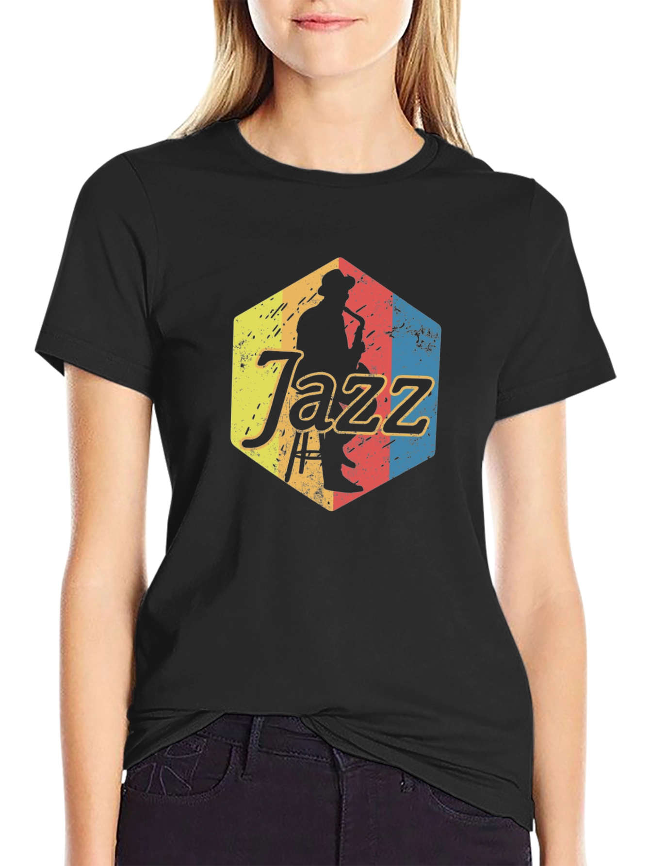 Vintage Jazz Musician Graphic Tee - Cool Retro Style