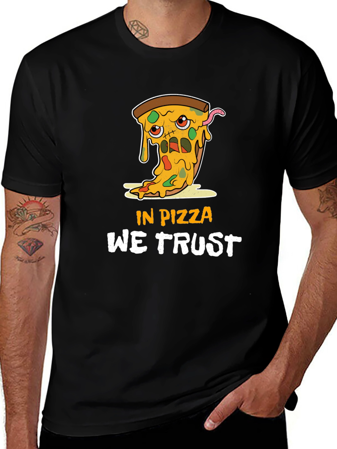 In Pizza We Trust Graphic Tee - Funny Foodie T-Shirt