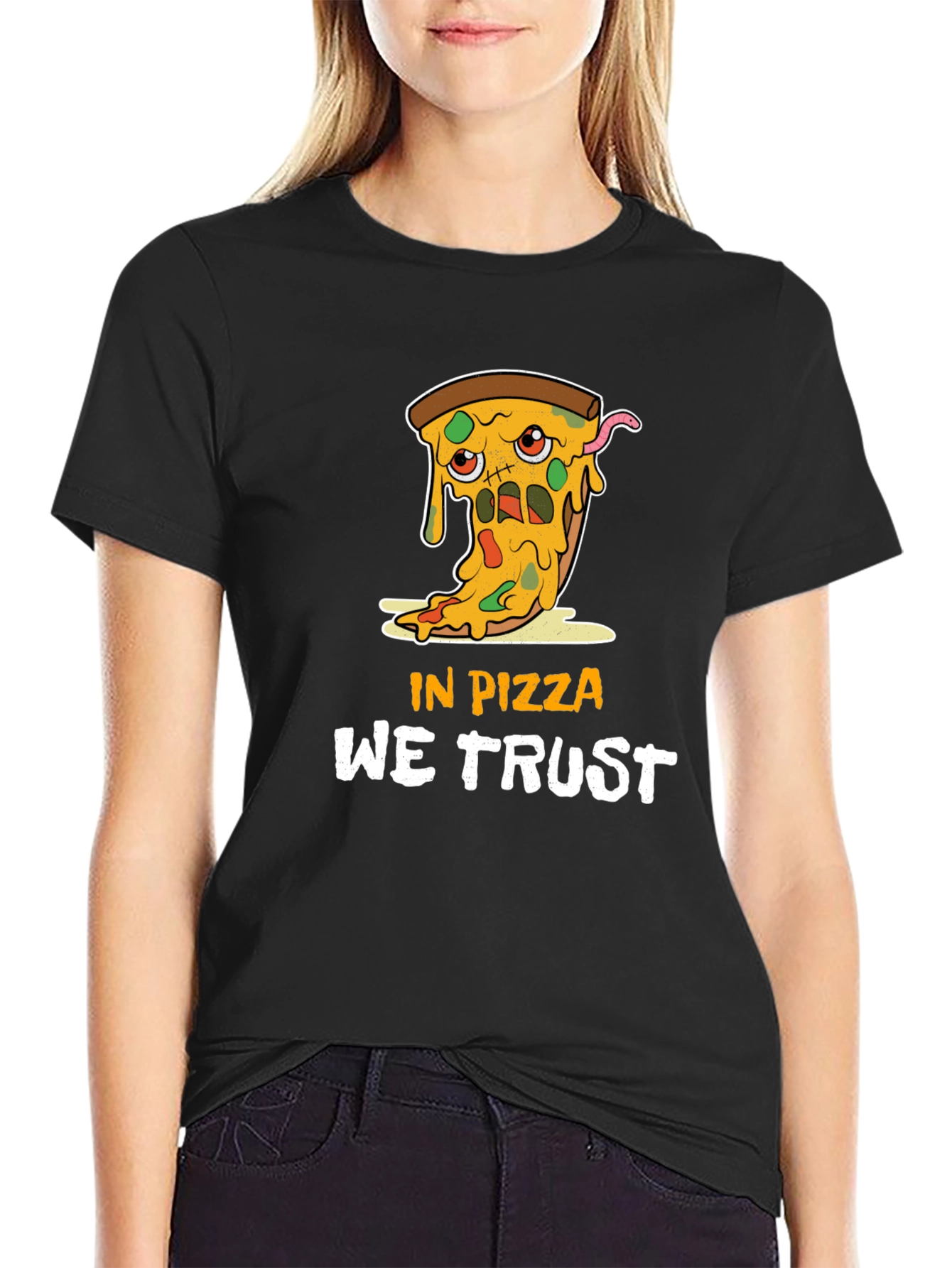 In Pizza We Trust Graphic Tee - Funny Foodie T-Shirt