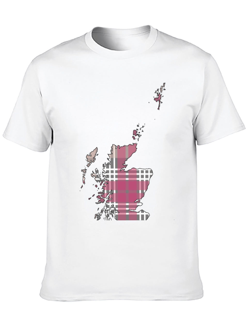 Scotland Map Tartan T-Shirt