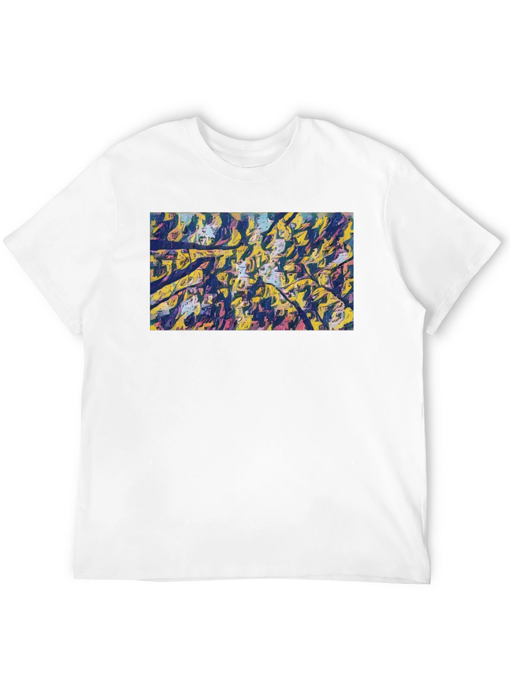 Abstract Art Tee - Modern Black Cotton T-Shirt