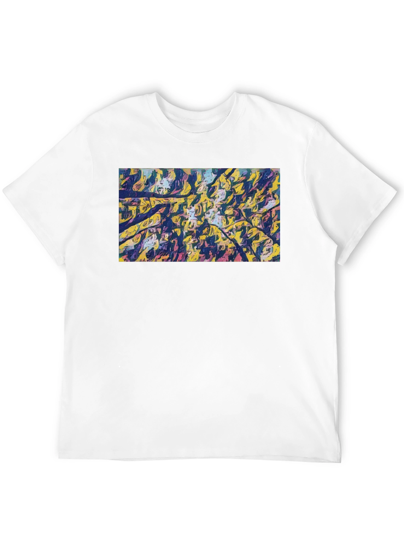 Abstract Art Tee - Modern Black Cotton T-Shirt