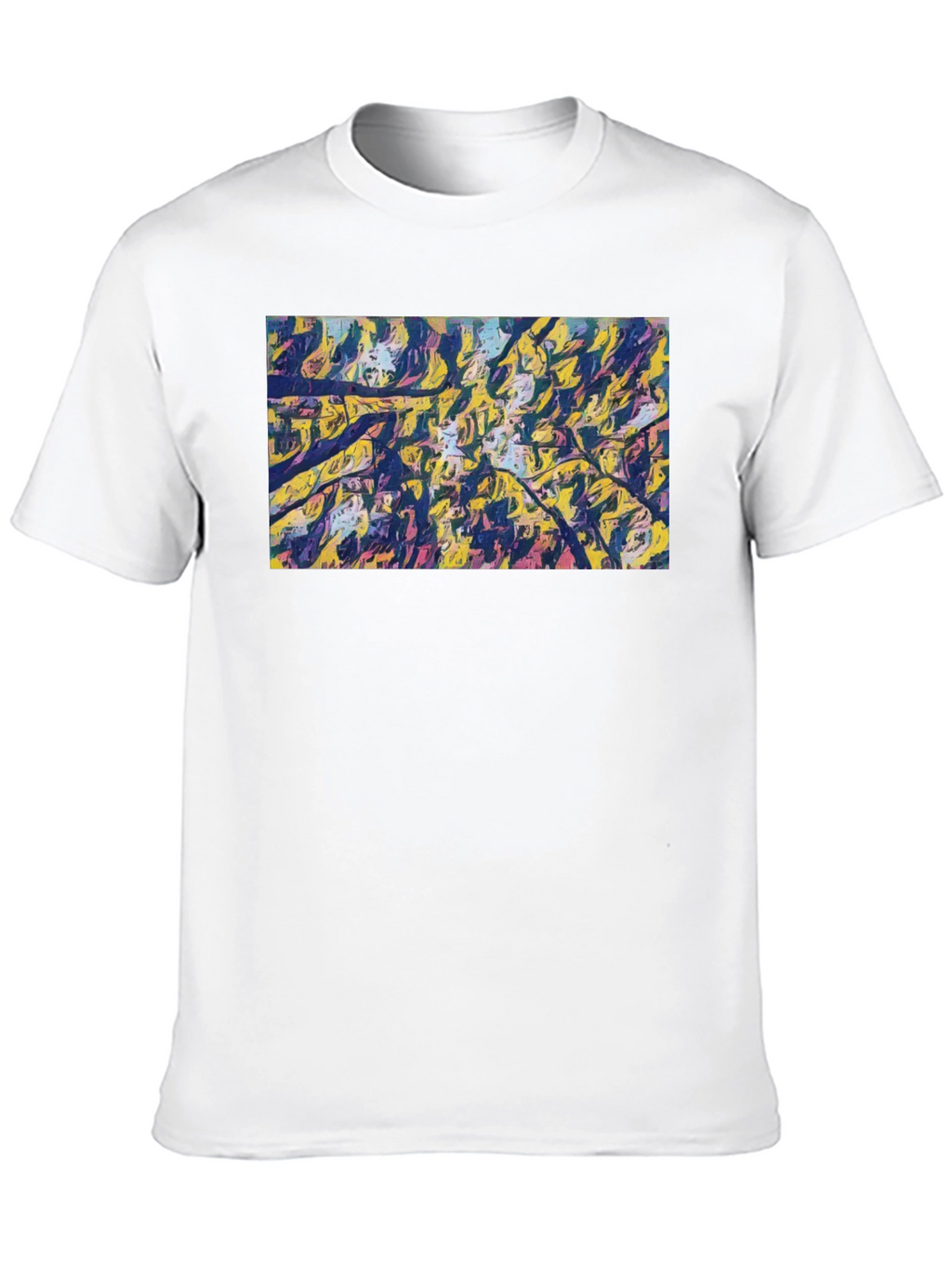 Abstract Art Tee - Modern Black Cotton T-Shirt