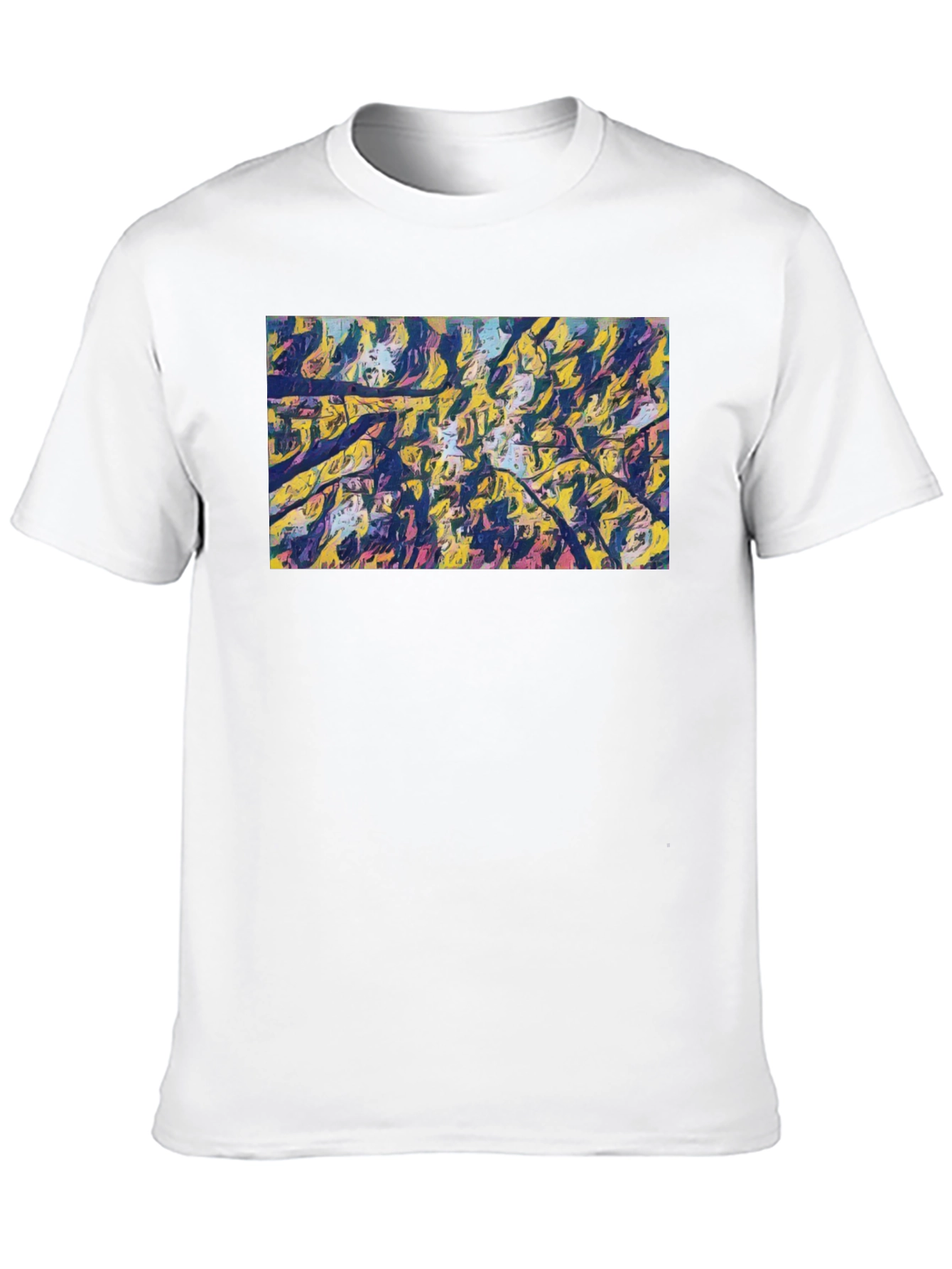 Abstract Art Tee - Modern Black Cotton T-Shirt