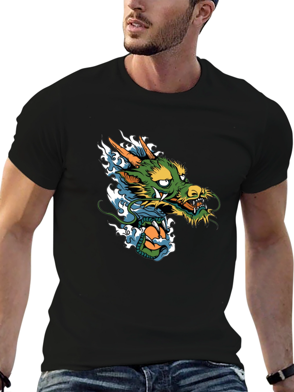 Dragon Graphic T-Shirt - Black