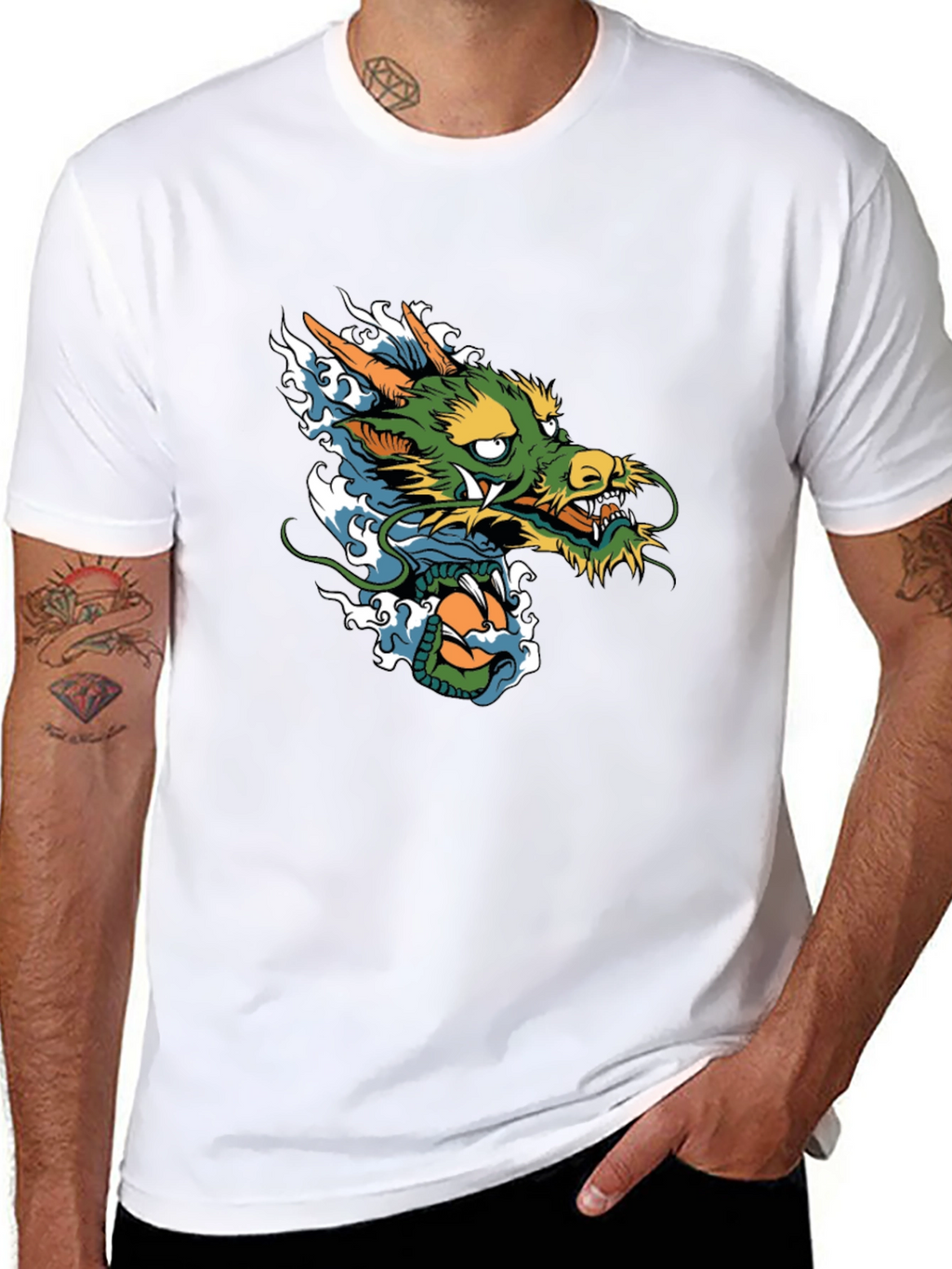 Dragon Graphic T-Shirt - Black